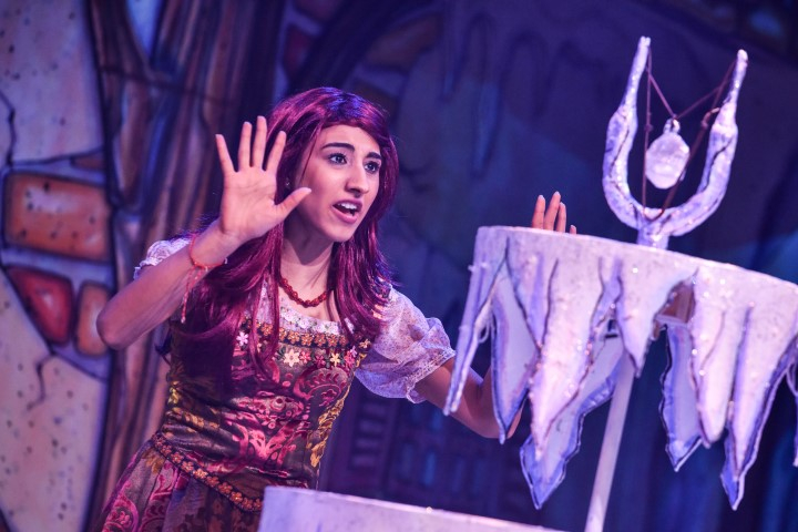 Nikita Johal as Laputa in The Everyman Rock 'n' Roll panto The Snow Queen. Photograph by Robert Day.