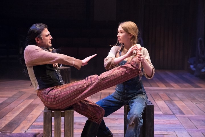 Marc Elliott and Emily Hughes as Julio and Jennifer in Paint Your Wagon. Photograph by Jonathan Keenan.