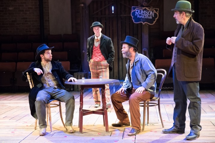 Nathan McMullen, George Caple, Patrick Brennan & Paul Duckworth in Paint Your Wagon. Photograph by Jonathan Keenan.