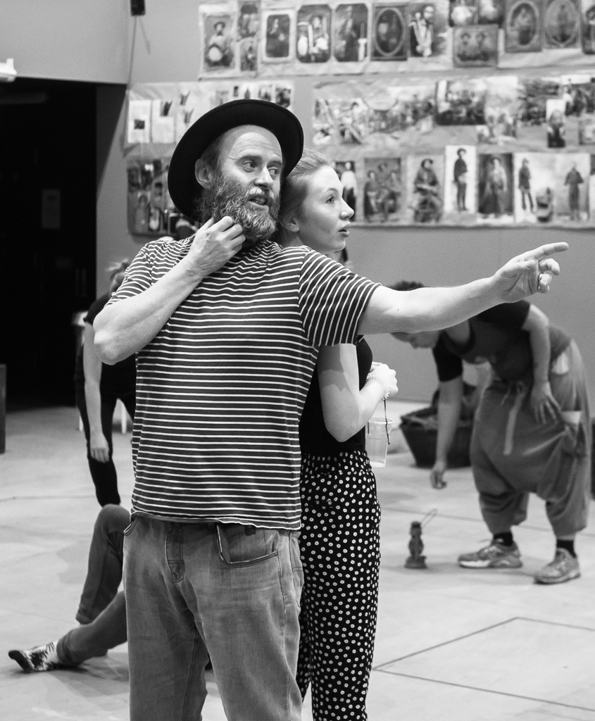 Patrick Brennan & Emily Hughes. Paint Your Wagon in rehearsal. Photograph by Brian Roberts.