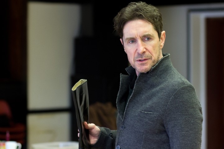 Paul McGann, Gabriel in rehearsal. Photograph by Toby Lee.