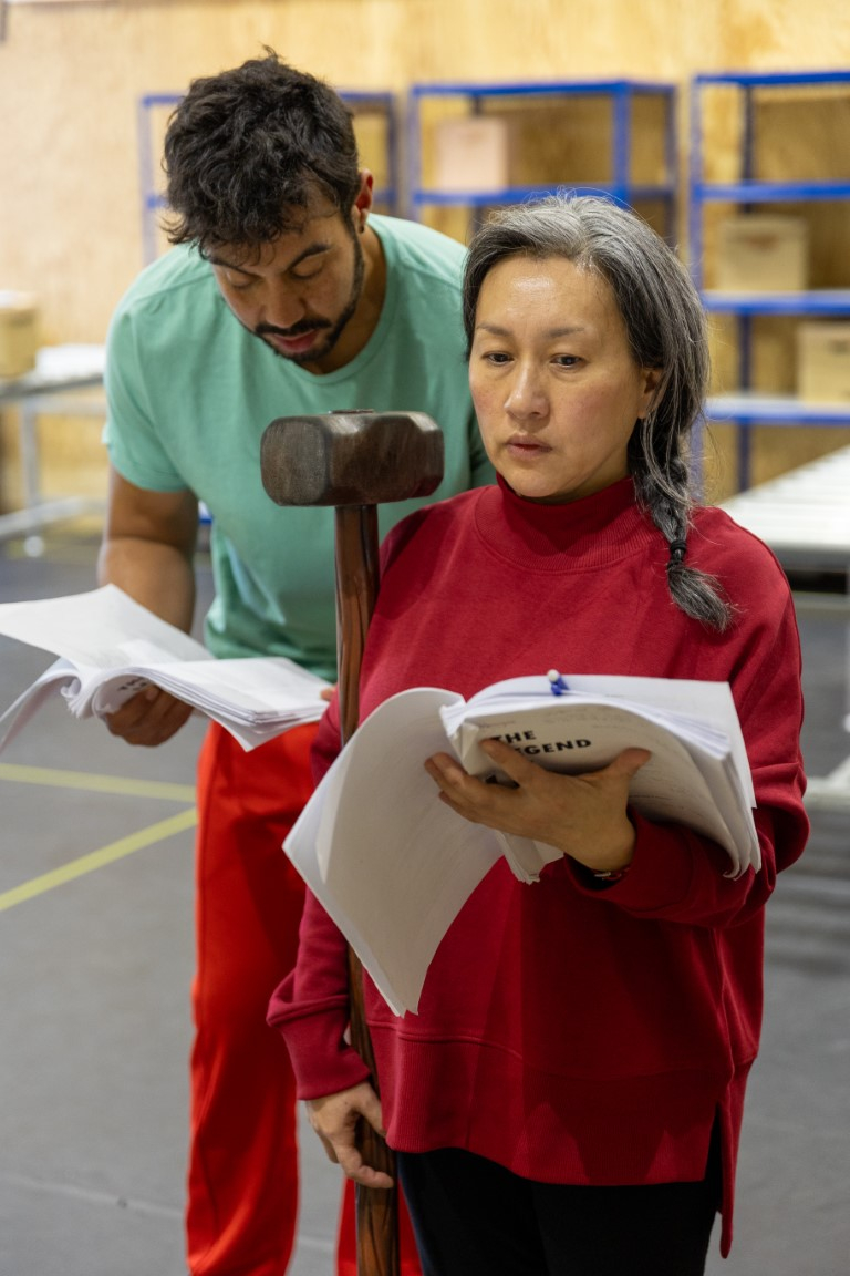 Reuben Johnson and Menyee Lai in rehearsals