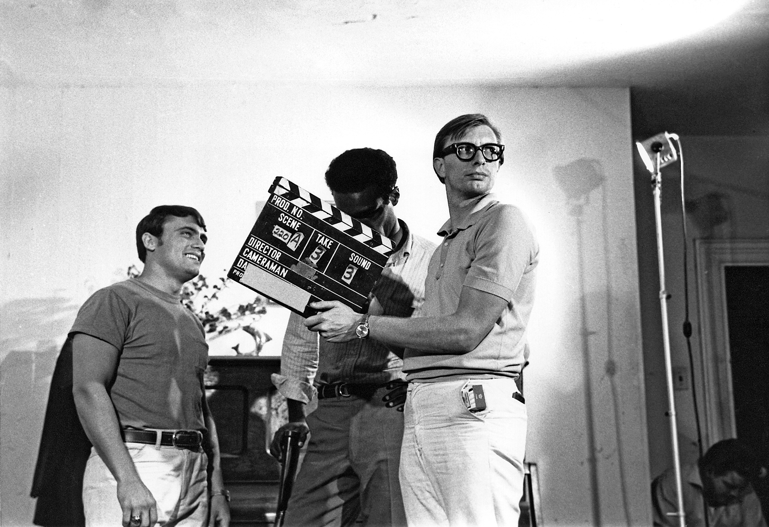 Russ Streiner on set of Night of The Living Dead