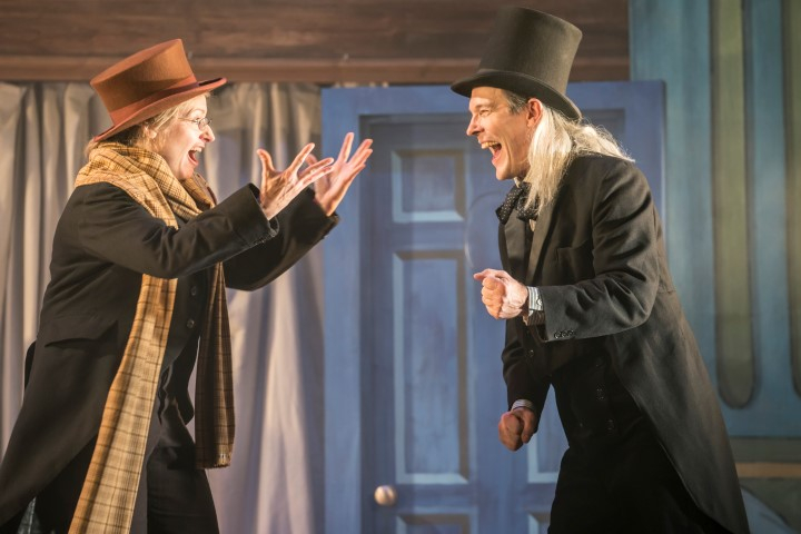 Sophie Russell & Toby Park in Spymonkey's A Christmas Carol. Photograph by Johan Persson