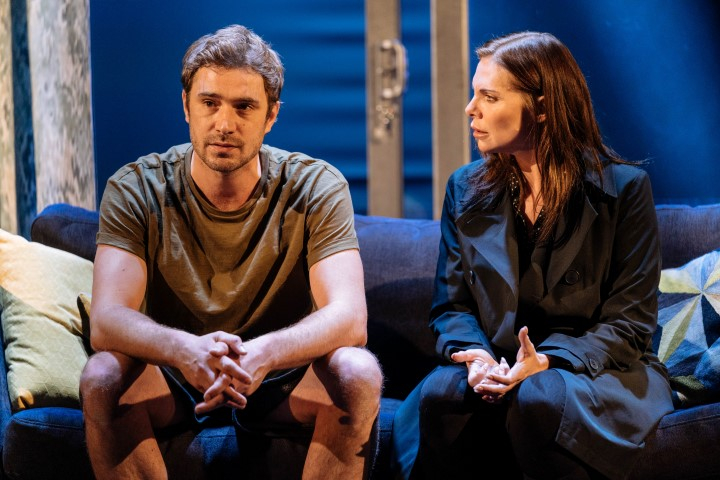Oliver Farnworth and Samantha Womack in The Girl On The Train. Photograph by Manuel Harlan