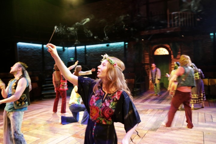The Everyman Company as Hippies in The Big I Am. Photograph by Gary Calton.