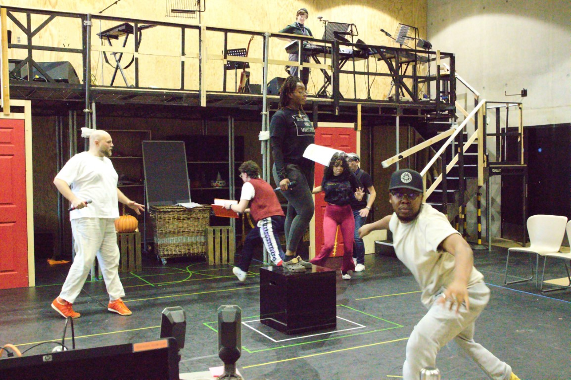 The Cast of Cinderella in rehearsals 