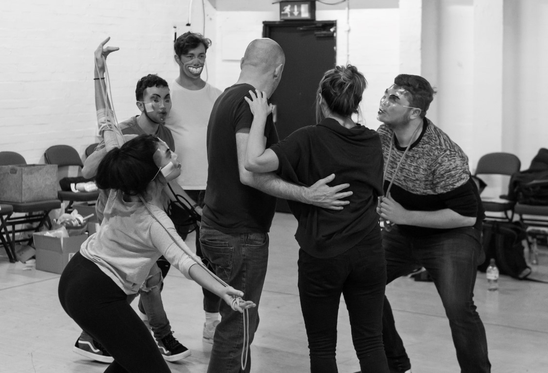 The Everyman Company. A Clockwork Orange in rehearsal. Photograph by Brian Roberts.