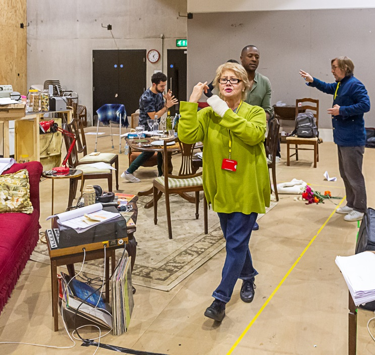 The cast in rehearsals for Our Lady of Blundellsands. Photo by Brian Roberts