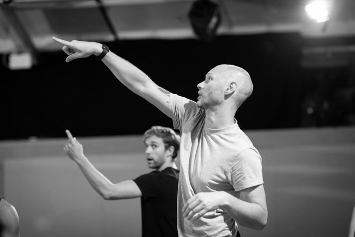 Director Neil Bettles. The Unreturning in rehearsal. Photograph by Helen Maybanks.