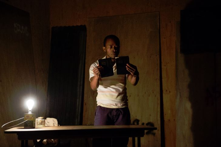 Tonderai Munyevu as Buntu in Sizwe Banzi is Dead. Photograph by Richard Hubert Smith.