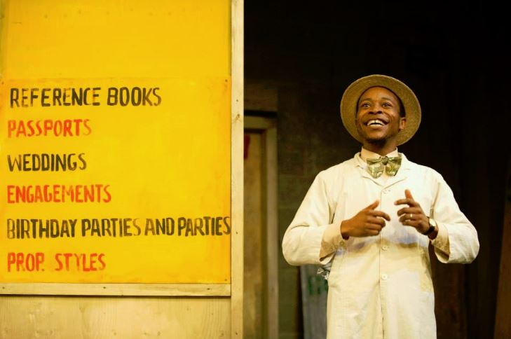 Tonderai Munyevu as Styles in Sizwe Banzi is Dead. Photograph by Richard Hubert Smith.