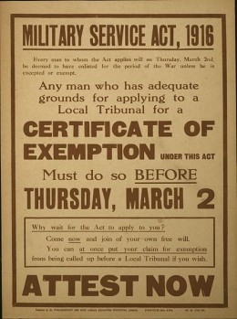 Exemption Poster 1916