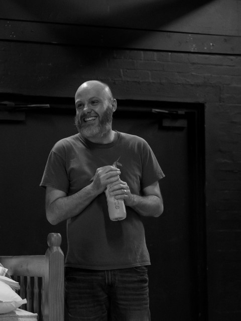 Liam Tobin. The Sum in rehearsal. Photograph by Brian Roberts.