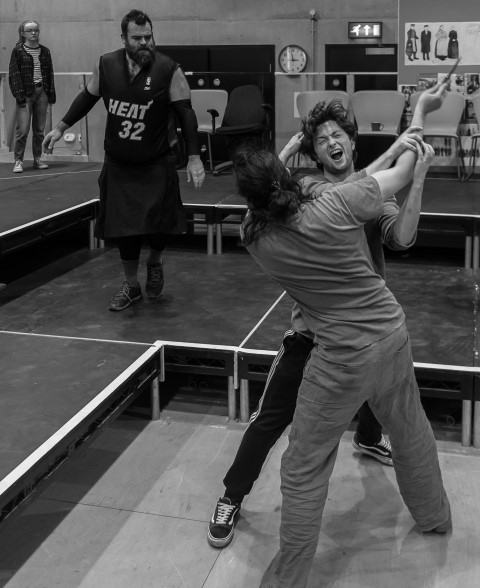 Romeo & Juliet in rehearsal. Photograph by Brian Roberts.