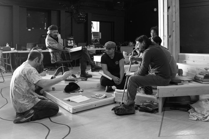 The Everyman Company. The Story Giant in rehearsal. Photograph by Brian Roberts.