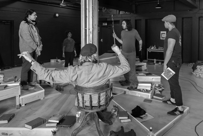 The Everyman Company. The Story Giant in rehearsal. Photograph by Brian Roberts.